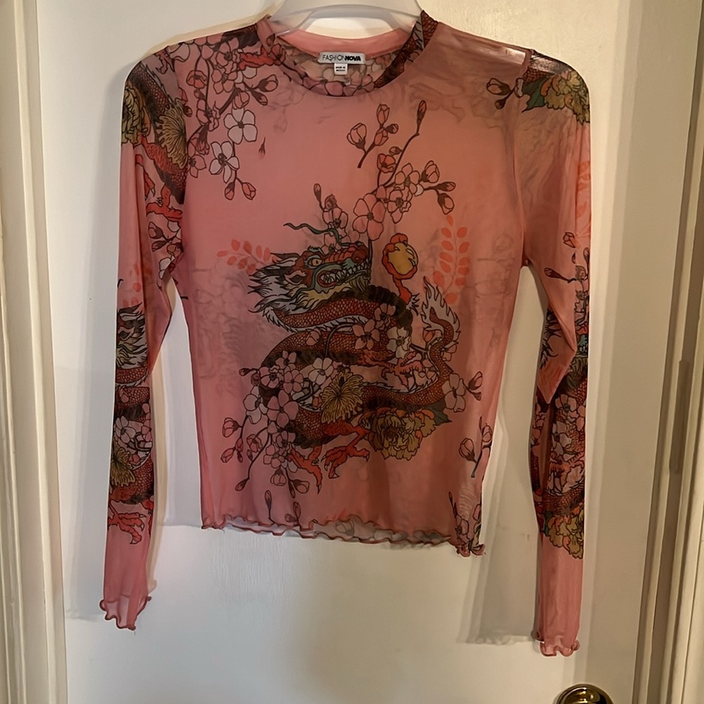 Fashion Nova Garden of Secrets long sleeve mesh🌸🌸🌸Today’s Hot Deal🌸🌸🌸 - Picture 5 of 7
